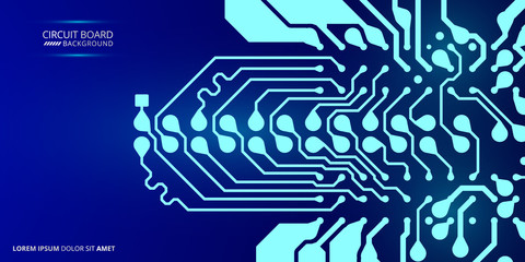 Abstract futuristic digital technology background. Circuit board design background. Vector illustration eps 10.