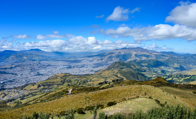 Fototapeta na wymiar Aerial view of Quito, Ecuador.