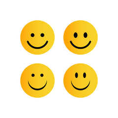 Smiley Icons Set isolated on white background vector design