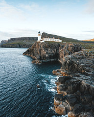 Fototapeta na wymiar Neist Point Lighthouse Isle of Skye Scotland