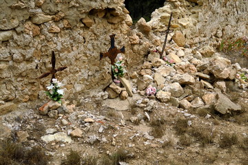 Ancien cimetière abandonné.