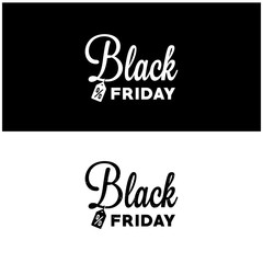 Black Friday Logo, Discount Sale Promo Sticker Label 