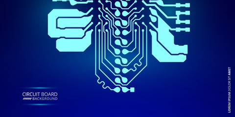 Abstract futuristic digital technology background. Circuit board design background. Vector illustration eps 10.