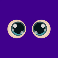 Vector cartoony, funny eyes illustration.