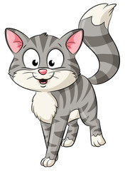 Niedliche gehende Katze - Vektor-Illustration