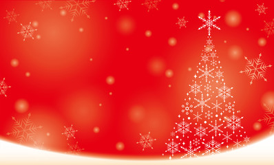 クリスマス　雪の結晶　ツリー　メッセージカード　　クリスマス　雪の結晶　ツリー　メッセージカード　　