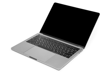 modern laptop computer isolated on the white background