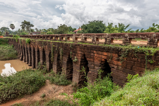 Old bridge of Kampong Kdei was the old Royal road from Siem Reap to Phnom Penh, Cambodia