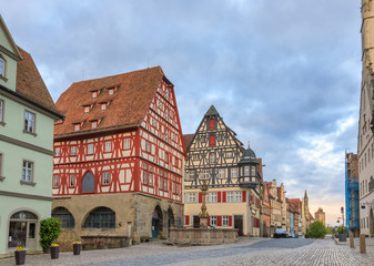 Fototapeta na wymiar Marktplatz square Rothenburg ob der Tauber Old Town Bavaria Germany