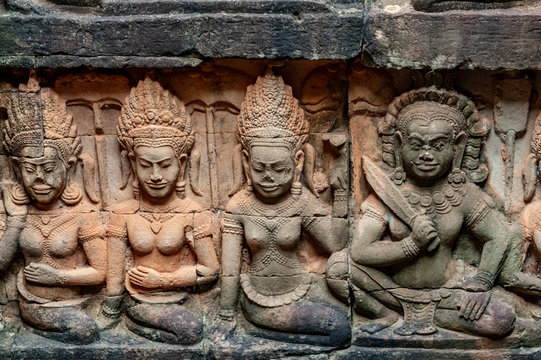 Lepper King Terrace, Angkor Thom ancient city, Siem Reap, Cambodia 