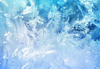 Fototapeta Pattern of transparent shiny ice. obraz