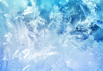 Rolgordijnen Thema Patroon van transparant glanzend ijs.