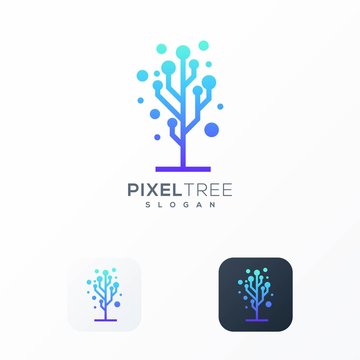Pixel Tree Logo Design Ready To Use
