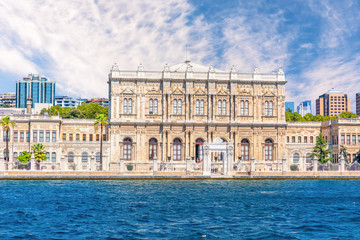 Fototapeta na wymiar Dolmabahce Palace, view from the Bosphorus, Istanbul, Turkey