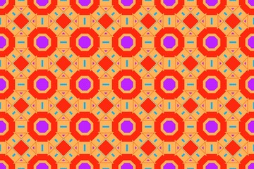 Seamless pattern with many geometric figures, Circles, rhombuses, lines, mandalas, ornament and polygons. Texture for textile, clown, carpeting, warp, book cover, clothes, invitation card.