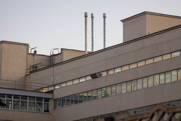 The building of an old abandoned factory