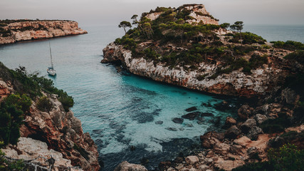 Views of Cala del Moro in Mallorca