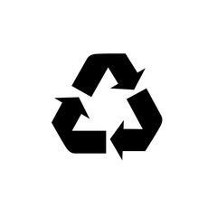 Recycle icon, vector illustration. Flat design style. vector recycle icon illustration isolated on white background, recycle icon Eps10. recycle icons graphic design vector symbols.