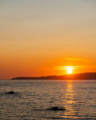 Naklejka premium Spectacular sunset over the ocean