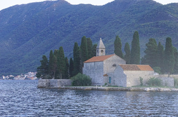The island of Kotor Bay. Montenegro