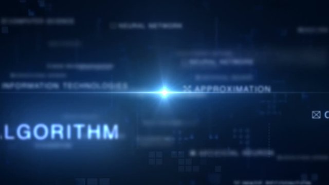 Flying through modern futuristic space with computer and information technologies words, terms and definitions including artificial neural networks, big data, machine learning and data science