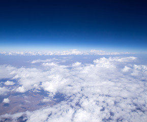 Aerial sky and clouds background