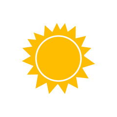 sun icon logo flat. Isolated vector illustration eps10