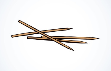 Toothpicks. Vector drawing