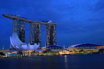 シンガポールのマリーナベイエリアの風景