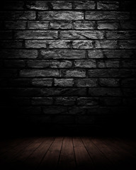 dark empty interior room. may used as background.