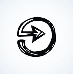 Arrow symbol. Vector drawing