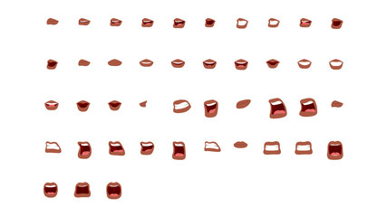 Cartoon Lip / Mouth poistions