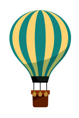 Hot air balloon flat vector illustration