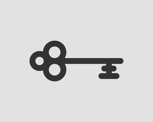 Key icon vector. Keys symbol flat design.