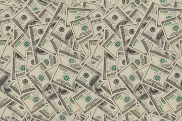 flat seamless texture and background of real one hundred us dollar banknotes 