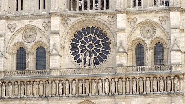Paris, France - September 2019: Notre Dame de Paris on after the fire.