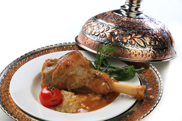 mutton leg ottoman dish traditional food incik