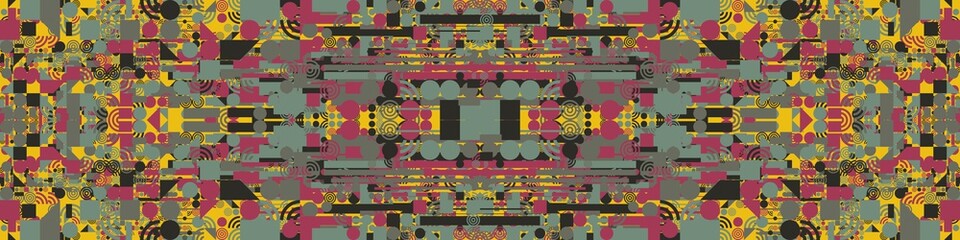 Abstract Symbols Random Distributed Pattern Generative Art background illustration