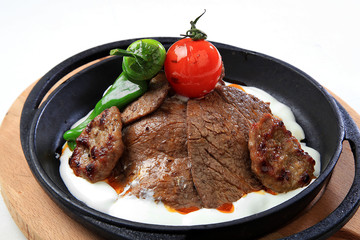 ottoman kebab called turkish gourmet traditional dish