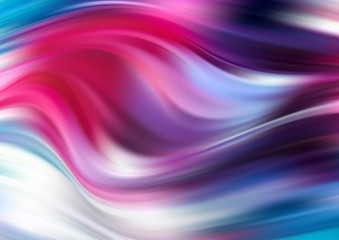 Creative background with abstract acrylic painted waves. Beautiful marble texture. Blue and pink colors.