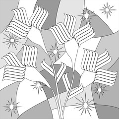 Coloring of flower and stars