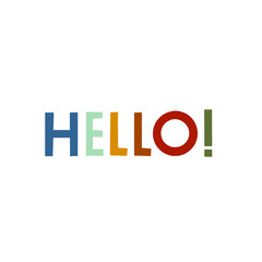 Hello Hand drawn. Hand drown font. Vector illustration