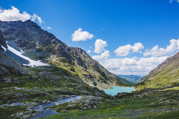 lake Kuiguk. Altai Mountains landscape