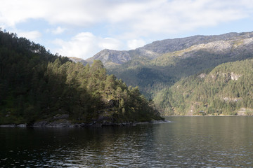 Eine Flussbiegung in Norwegen