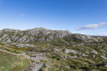 Fototapeta na wymiar Bergspitze des Mount Ulriken in Bergen (Norwegen)