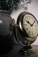 Clock Watch in Golden Frame