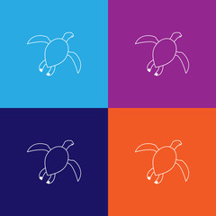 sea turtle icon. Element of popular sea animals icon. Premium quality graphic design. Signs, symbols collection icon for websites, web design