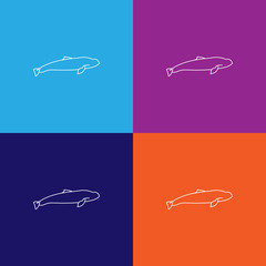 Harbor porpoise icon. Element of popular sea animals icon. Premium quality graphic design. Signs, symbols collection icon for websites, web design