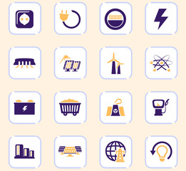 BIO Fuel industry icons set