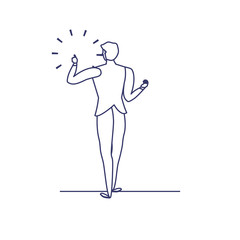 silhouette of man in white background